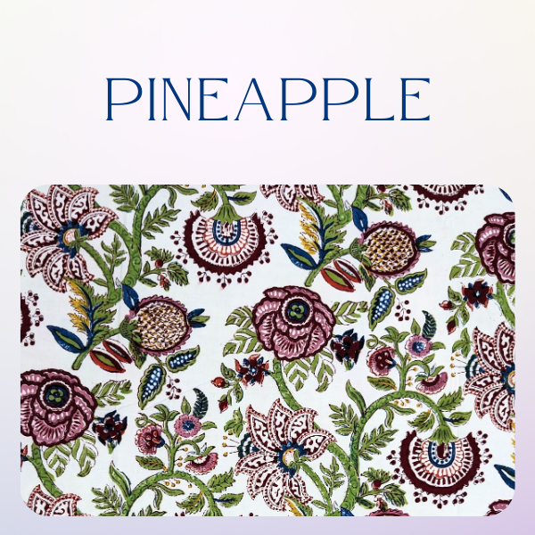 handblock pineapple print