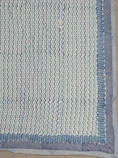 Whale Handblock Print Quilt